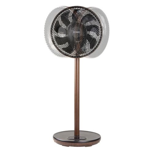 Ventilateur Sur Pied - 26 W - Bois - Eco Consommation - Silencieux - 9 Vitesses - Affichage LED