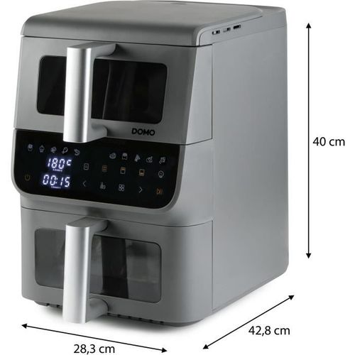 Friteuse Sans Huile - Airfryer Do550fr - Double Cuve 3.5 L + 6,5 L - 10 Programmes - 2500 W
