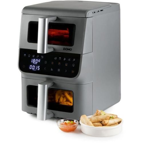 Friteuse Sans Huile - Airfryer Do550fr - Double Cuve 3.5 L + 6,5 L - 10 Programmes - 2500 W
