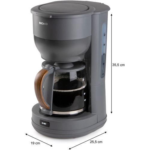 Cafetiere Filtre - Do754k - 1,25 L - 10 Tasses - Gris / Bois