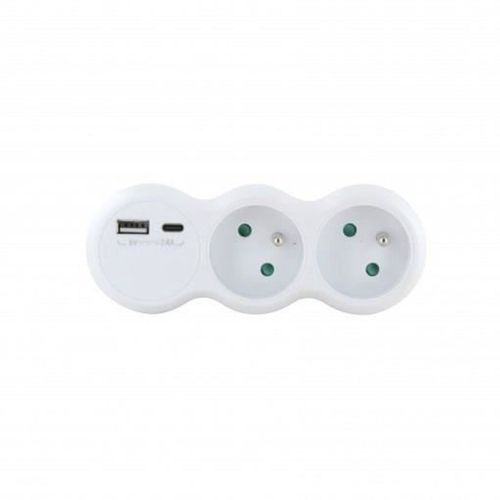 Lot 2 Domino - 47002 - 2x16a Avec USB-a +usb-c - Blanc (fr)