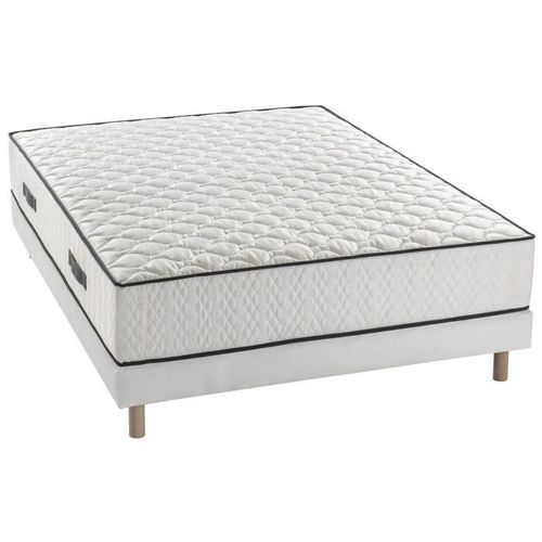 Détente Ensemble Matelas + Sommier 140 X 190 Cm - Ressorts - 7 Zones - 24 Cm - Équilibré