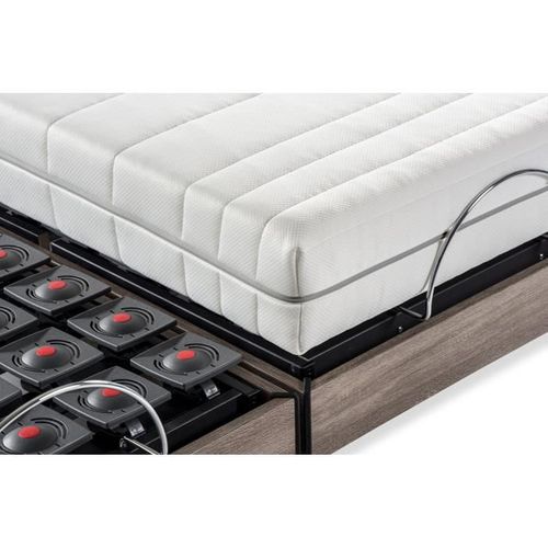 Ensemble Matelas + Sommiers Relaxation Électrique - 2x90x200 Cm - Matelas Ressorts Ensachés - Ergo