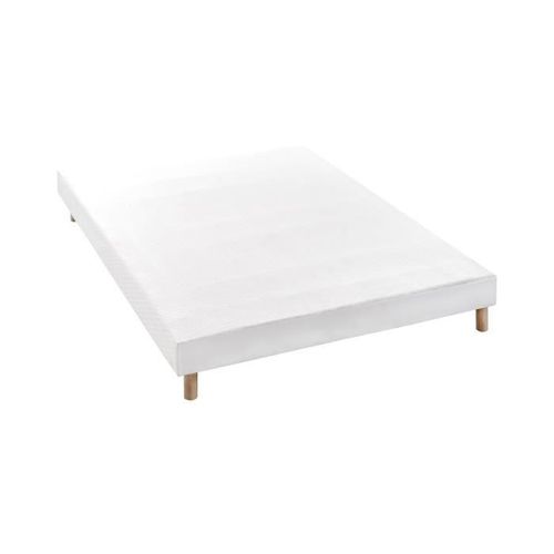 Ensemble Matelas Sommier 140 X 190 Cm Hauteur 19 Cm - Ressorts Ensachés - 7 Zones - Réversible