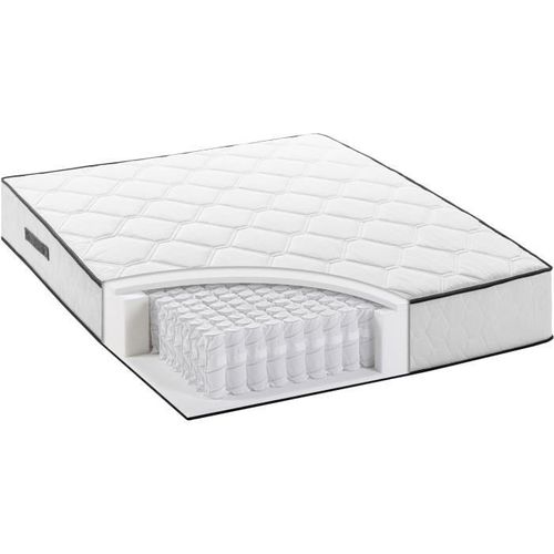 Détente Ensemble Matelas + Sommier 160 X 200 Cm - Ressorts - 7 Zones - 27 Cm - Équilibré