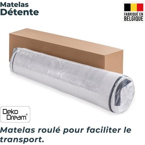 Matelas 90 X 190 Cm - Hauteur 19 Cm - 380 Ressorts Ensachés - 7 Zones - Equilibré - Réversible