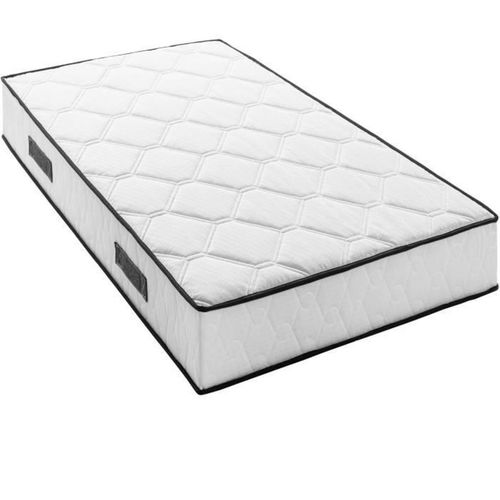 Matelas Ressorts 90x200 Cm - H. 27 cm - 380 Ressorts Ensachés - 7 Zones - Equilibré - Réversible