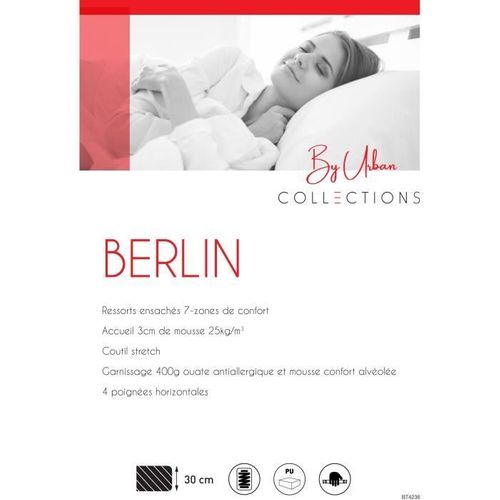 Matelas 160 X 200cm - 960 Ressorts Ensachés - 30 Cm - Ferme - Berlin