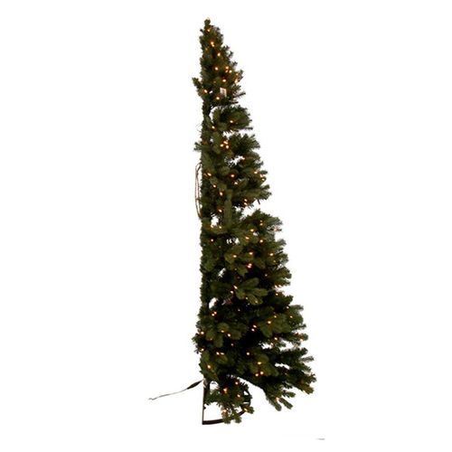 Sapin De Noël à LED "demi Mural" 225cm Vert