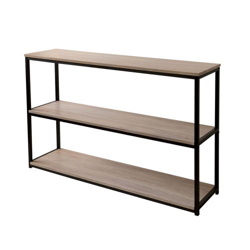 Etagère Bibliothèque Design Industriel Loft - L. 120 X H. 80 Cm - Noir