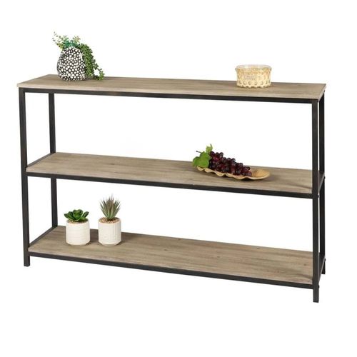 Etagère Bibliothèque Design Industriel Loft - L. 120 X H. 80 Cm - Noir