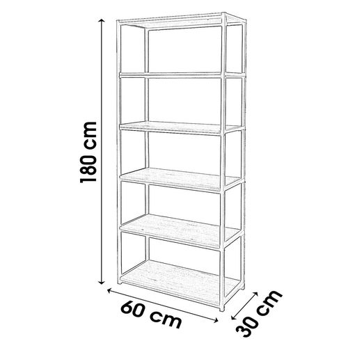 Etagère Bibliothèque Industrielle Dock - L. 60 X H. 180 Cm - Noir