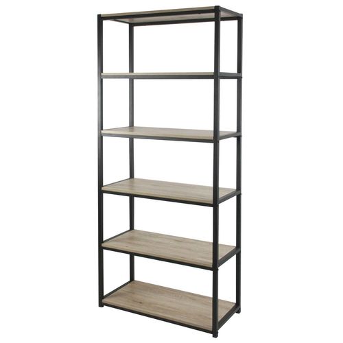 Etagère Bibliothèque Industrielle Dock - L. 60 X H. 180 Cm - Noir