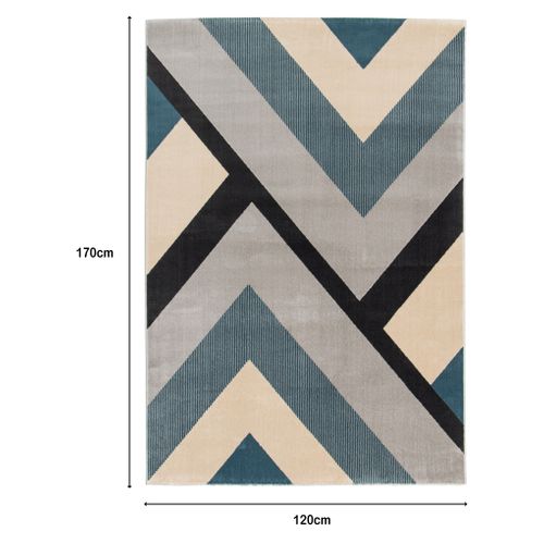 Tapis 120x170cm CLEVELAND Bleu