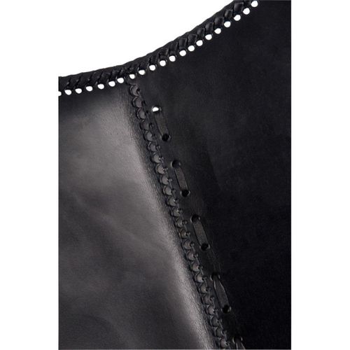 Fauteuil Design En Cuir "papillon" 92cm Noir