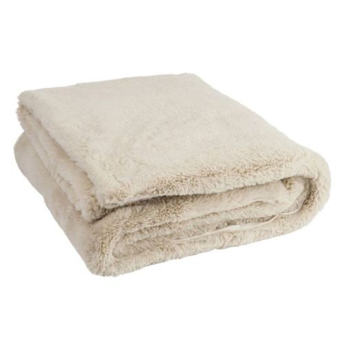 Plaid Imitation Fourrure "cutie" 130x180cm Gris Clair