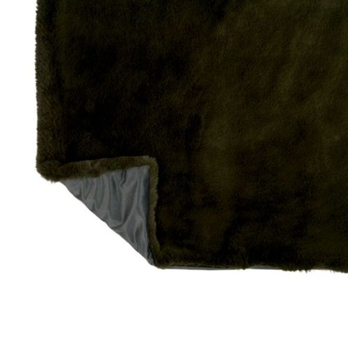 Plaid Imitation Fourrure "cutie" 130x180cm Vert Kaki