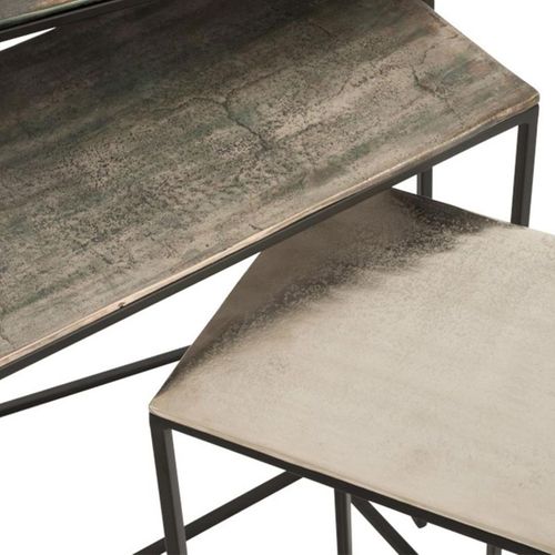 Lot De 3 Tables Gigognes Design "slim" 65cm Noir
