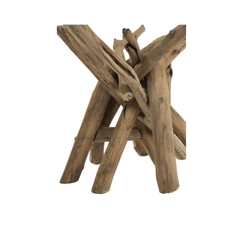 Table Ronde En Verre Et Bois Flotté - Noé