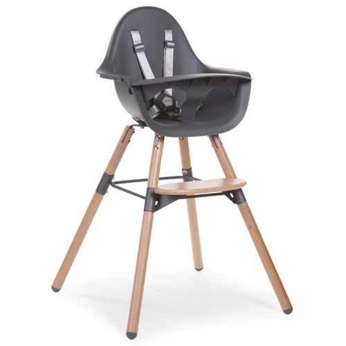 Chaise Haute Bébé 2-en-1 Evolu 2 Anthracite Chevochna