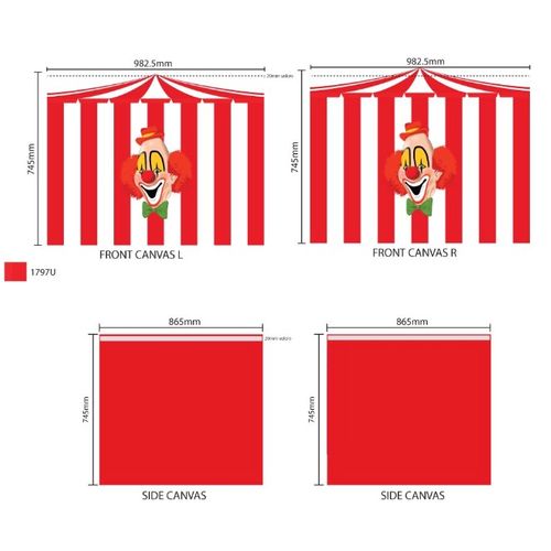 Tente Textile Pour Lit "pino Cirque" Rouge