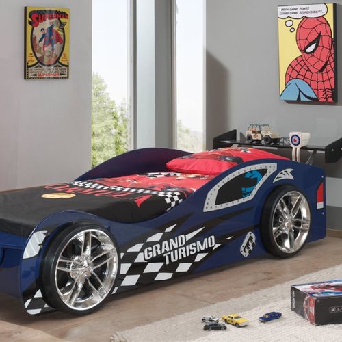 Lit Enfant Voiture "gran Turismo" 90x200cm Bleu