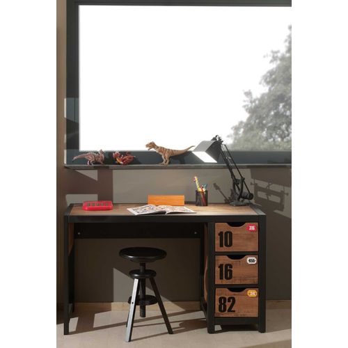 Bureau Enfant "alex" 130cm Marron et Noir