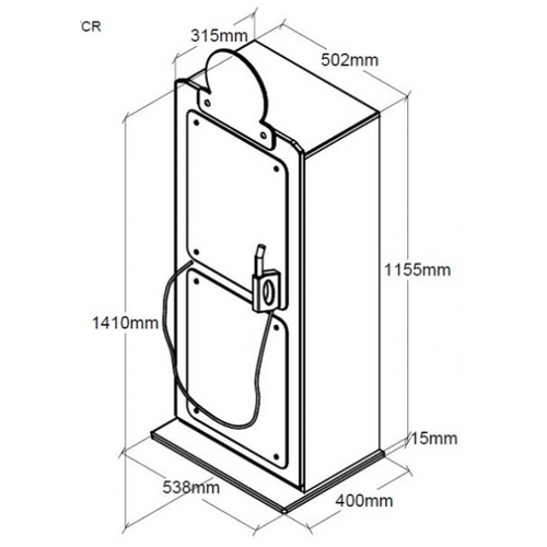 Pack - Lit Enfant Voiture "race" et Armoire 1 Porte "pompe à Essence" Rouge