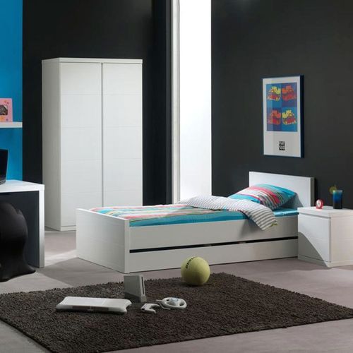 Lit Enfant Avec Tiroir "lara" 90x200cm Blanc