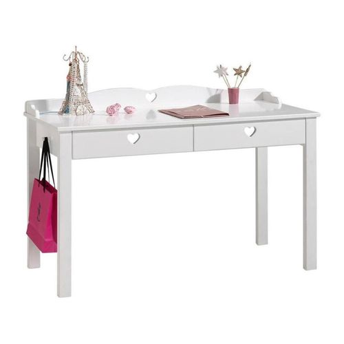 Pack - Lit Enfant, Chevet, Armoire et Bureau "amori I" Blanc 90 x 200 cm