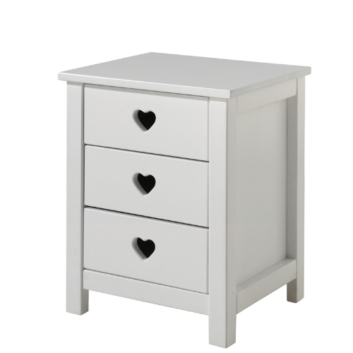 Pack - Lit Enfant, Chevet, Armoire et Bureau "amori I" Blanc 90 x 200 cm