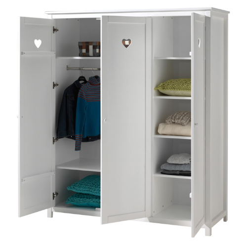 Amori Lit Simple + Table De Chevet + Bureau + Armoire 3 Portes