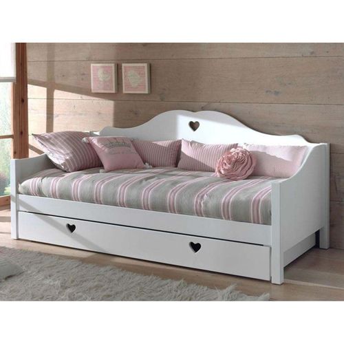 Lit Banquette Enfant à Tiroir "amori" 90x200cm Blanc