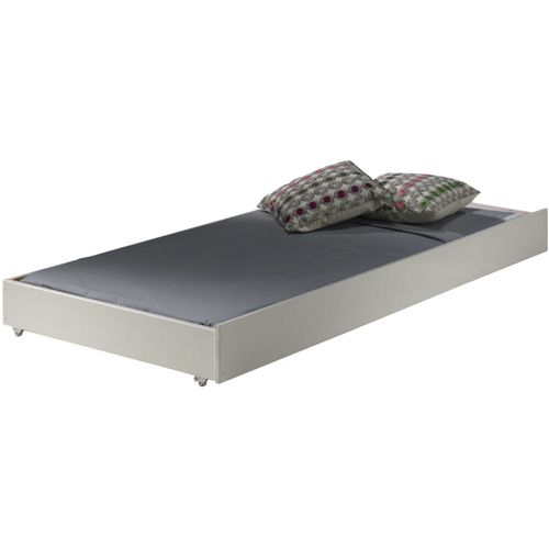 Lit Superposé Gigogne 90x200 Cm Avec Tiroir Pin Massif Blanc Pino H 180 Cm