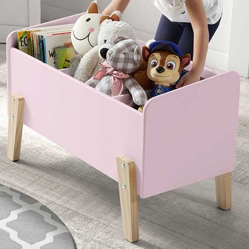 Coffre à Jouets "kiddy" 80cm Rose