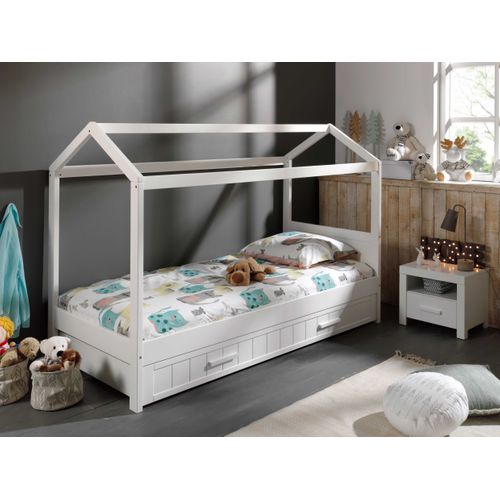 Table De Chevet "erik" 50cm Blanc