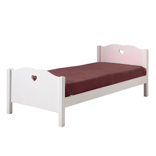 Lit 90x200 - Chevet 3 Tiroirs - Armoire 3 Portes - Bureau Et Bibliothèque Amori - Blanc