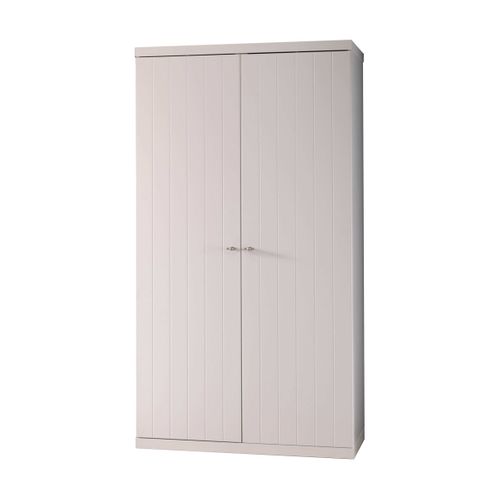 Lit 90x200 - Chevet 1 Porte Et Armoire 2 Portes Robin - Blanc