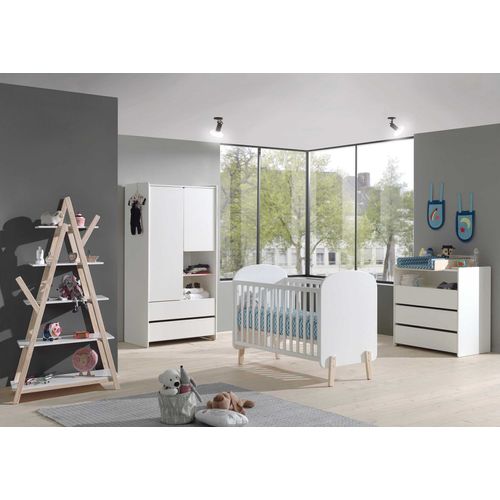 Armoire 2 Portes et 2 Tiroirs "kiddy" 90cm Blanc