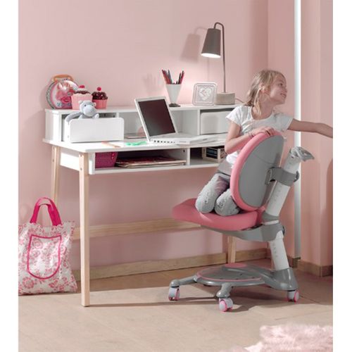 Bureau Design "kiddy" 120cm Naturel et Blanc