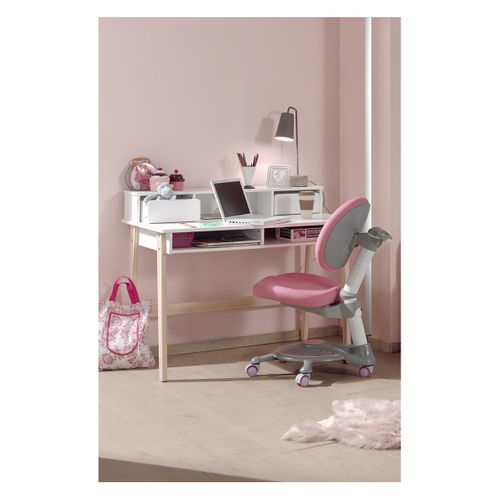 Bureau Design "kiddy" 120cm Naturel et Blanc