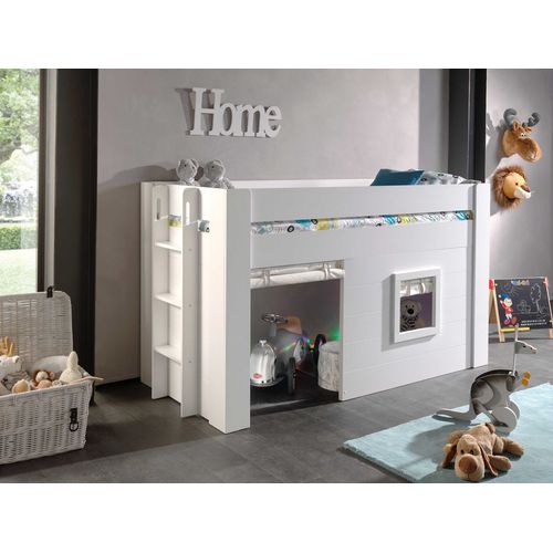 Lit Cabane 90x200 Sommier Inclus Noah - Blanc