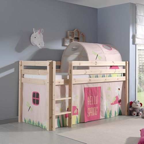 Tunnel De Lit Enfant "pino Spring" 10cm Rose