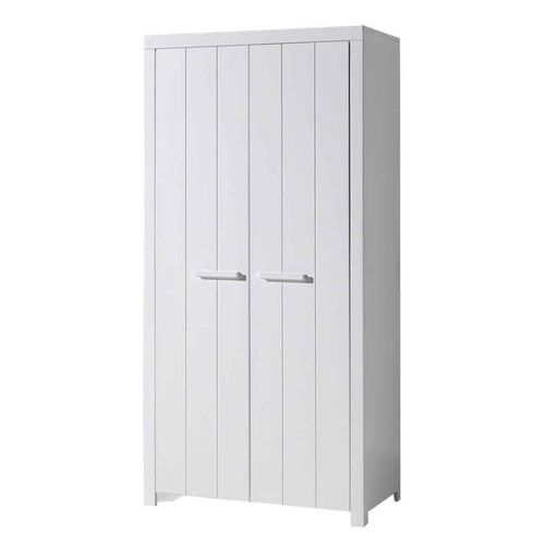 Lit Bébé 60x120 - Commode 2 Portes Et Armoire 2 Portes Erik - Blanc
