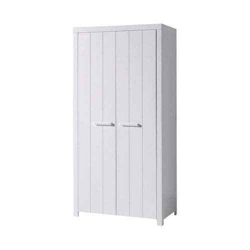 Lit Bébé 60x120 - Commode 2 Portes Et Armoire 2 Portes Erik - Blanc