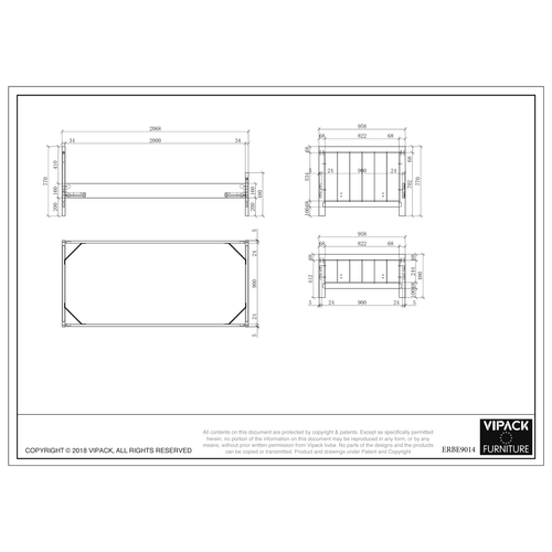 Lit Bébé Erik Avec Côtés De Lit Pour Lit Simple - Blanc