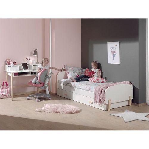 Pack - Lit Enfant, Tiroir et Bureau "kiddy" Blanc