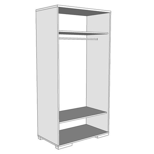 Armoire 2 Portes London - Blanc