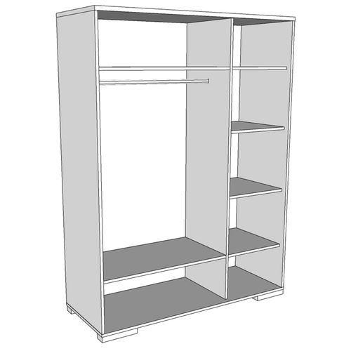 Armoire 3 Portes London - Blanc