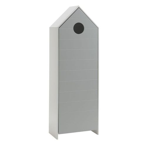 Pack - Étagère et Armoire 4 Niveaux "casami" 171cm Blanc et Gris